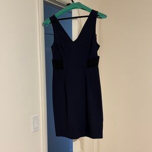 Theory Navy and Black Mini Dress